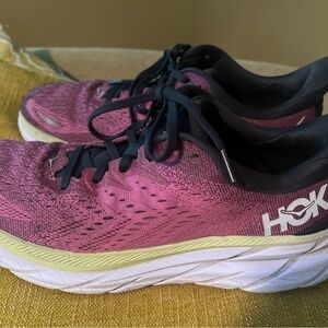 Hoka Women's Purple and Yellow Athletic Shoes